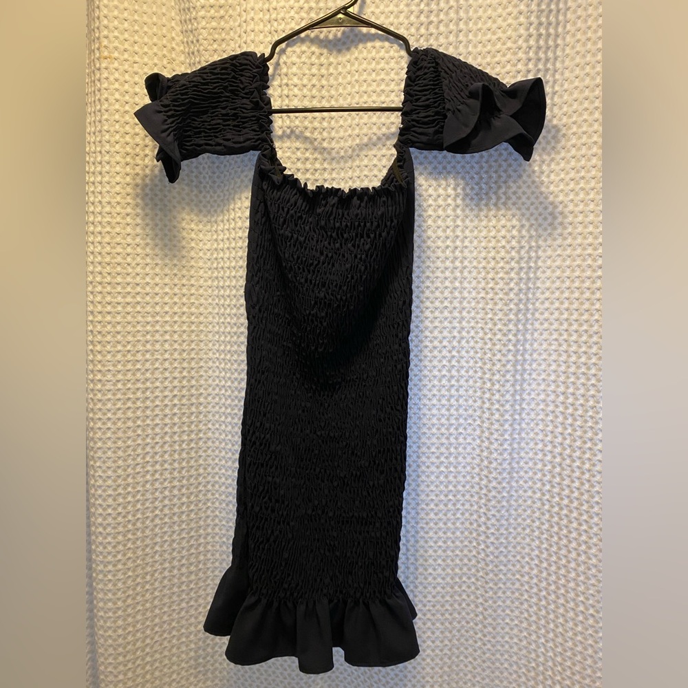 Vici size S navy blue scrunched mini dress